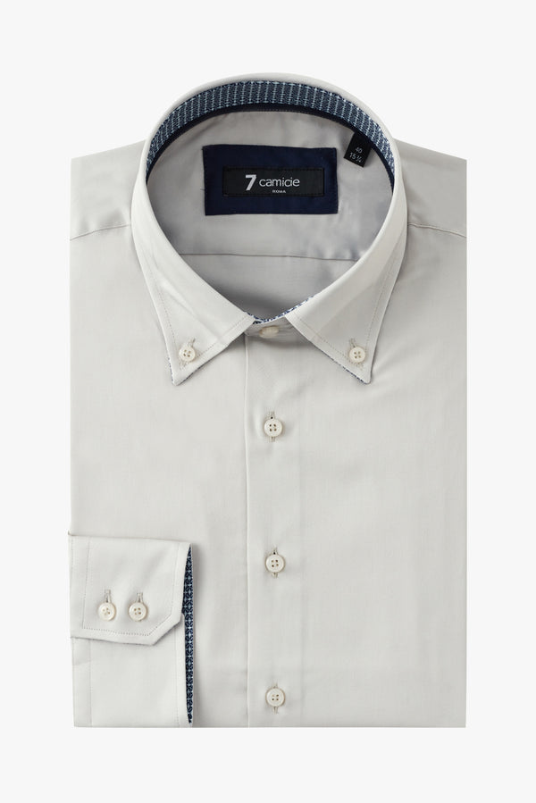 Chemise Homme Roma Iconic Satin Gris