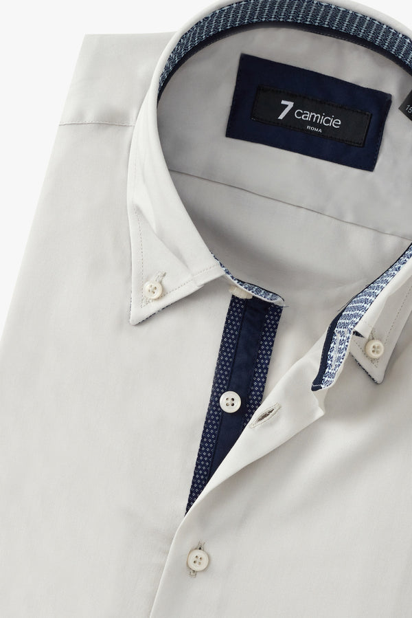 Chemise Homme Roma Iconic Satin Gris