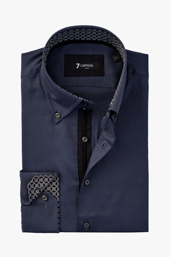 Chemise Homme Roma Iconic Satin Gris