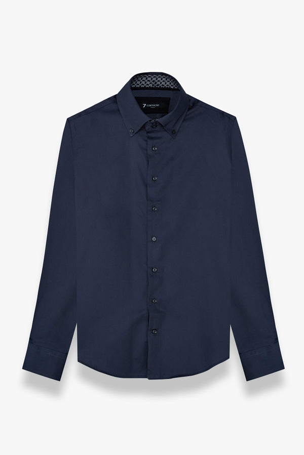 Chemise Homme Roma Iconic Satin Gris