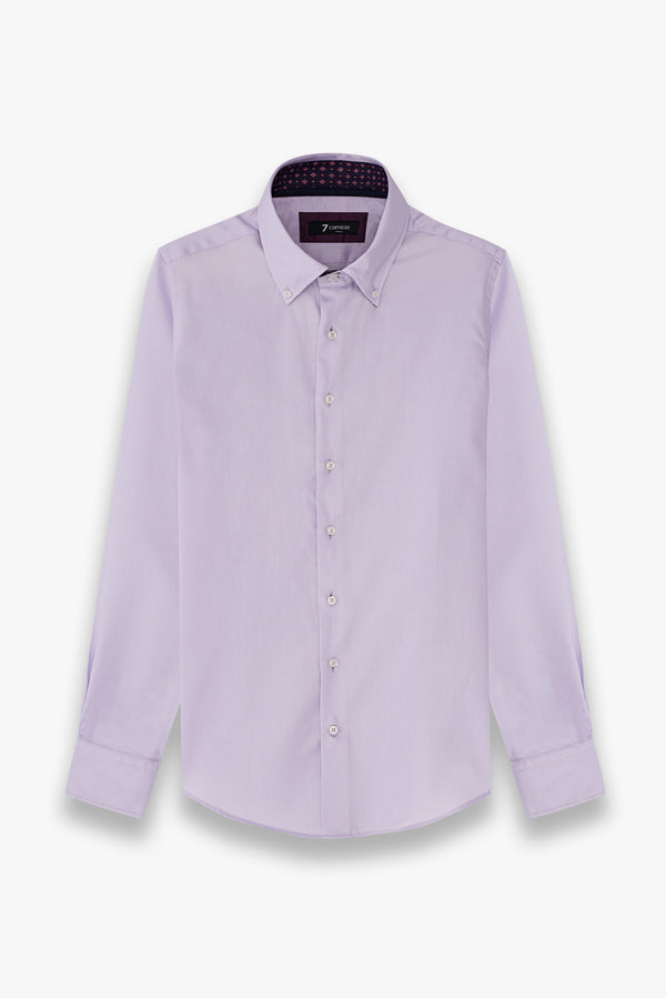 Roma Iconic Herren Hemd Satin Lila
