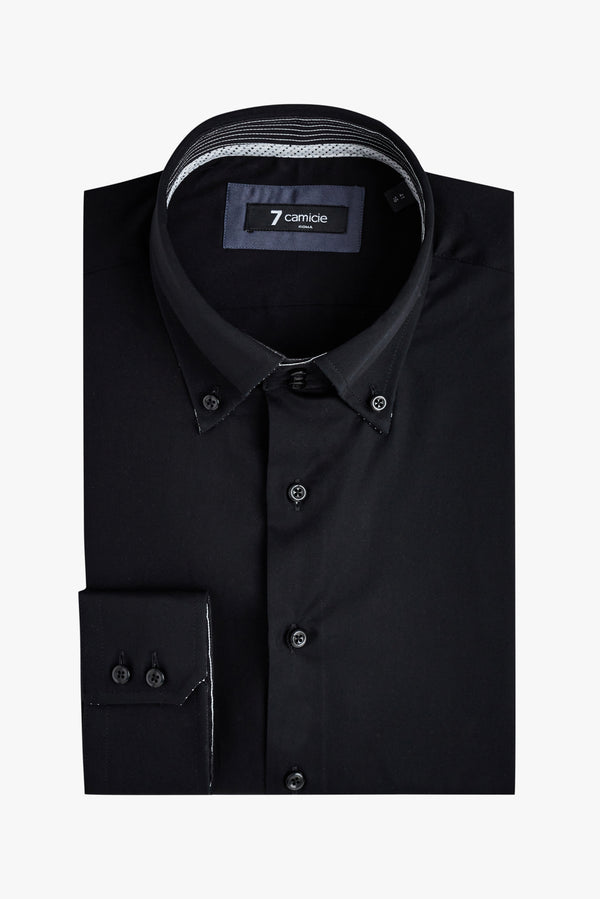 Camisa Hombre Roma Iconic Satin Negro