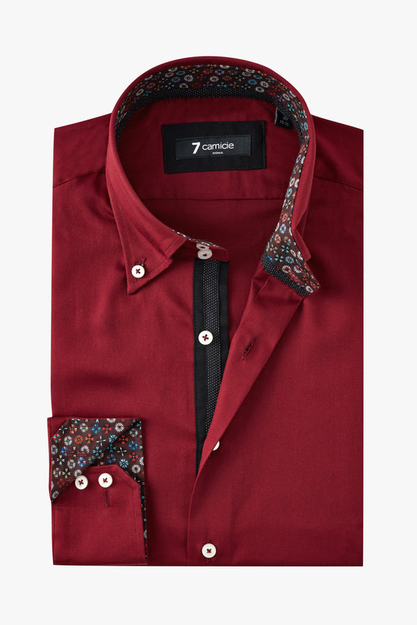 Roma Iconic Herren Hemd Satin Rot
