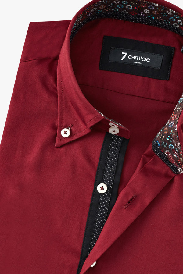 Roma Iconic Herren Hemd Satin Rot