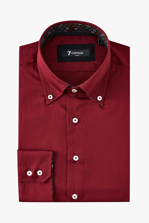Roma Iconic Herren Hemd Satin Rot