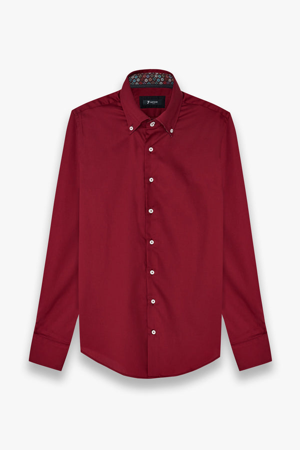 Roma Iconic Herren Hemd Satin Rot