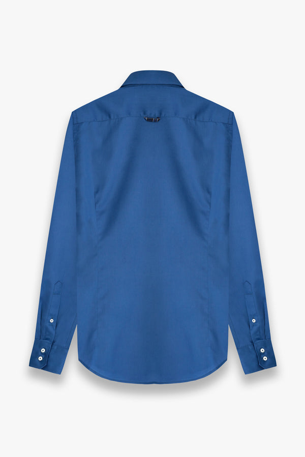 Camicia Uomo Roma Iconic Satin Blu