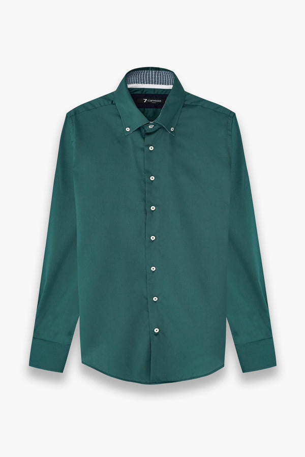 Roma Iconic Satin Man Shirt Green
