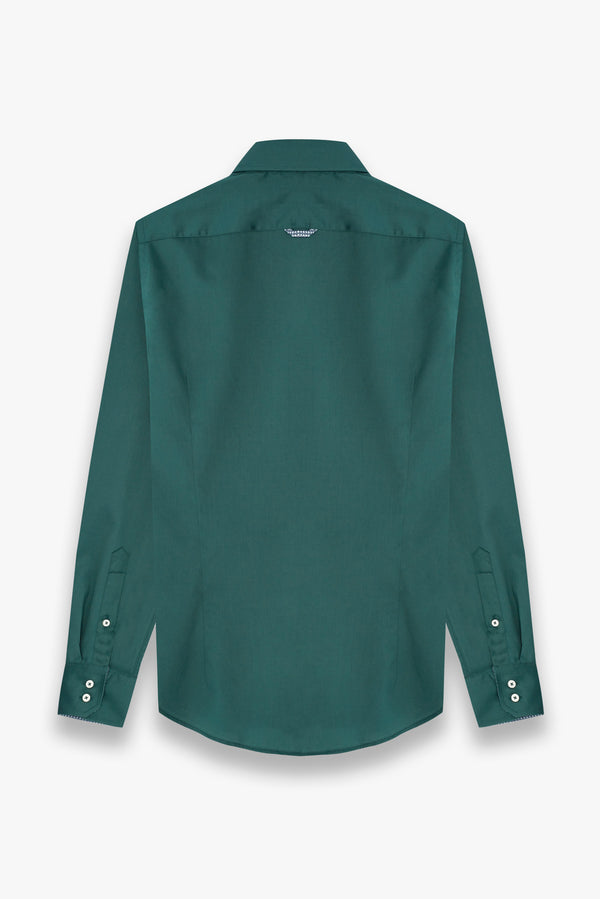 Roma Iconic Satin Man Shirt Green