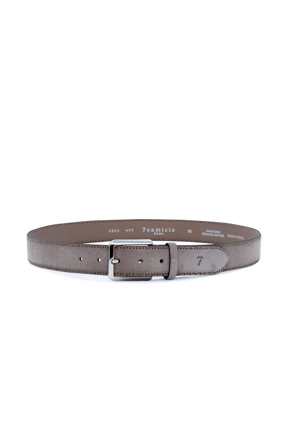 Roma Leather Man Belt Beige