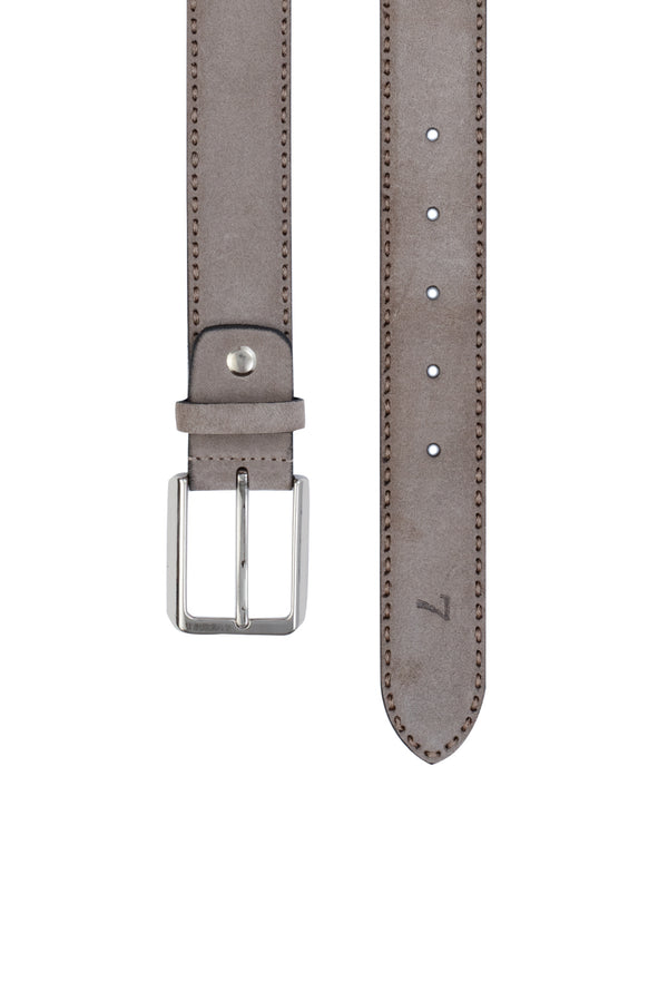 Roma Leather Man Belt Beige