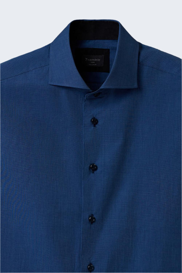 Camisa Hombre Pietro Sport Fil-a-Fil Azul