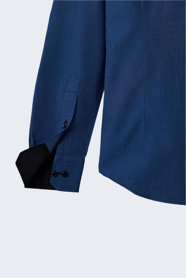 Camisa Hombre Pietro Sport Fil-a-Fil Azul