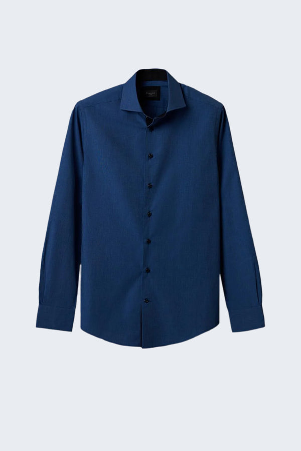 Camisa Hombre Pietro Sport Fil-a-Fil Azul