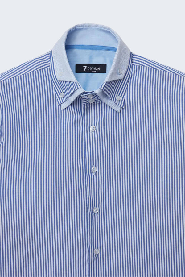 Vesuvio Iconic Armored Man Shirt White Blue