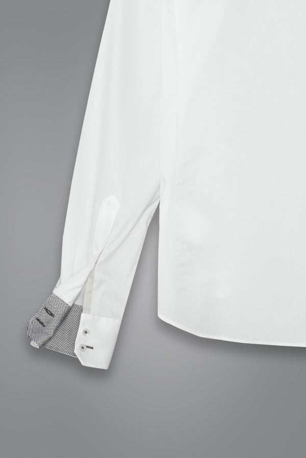 Camisa Hombre Vesuvio Iconic Satin Blanco
