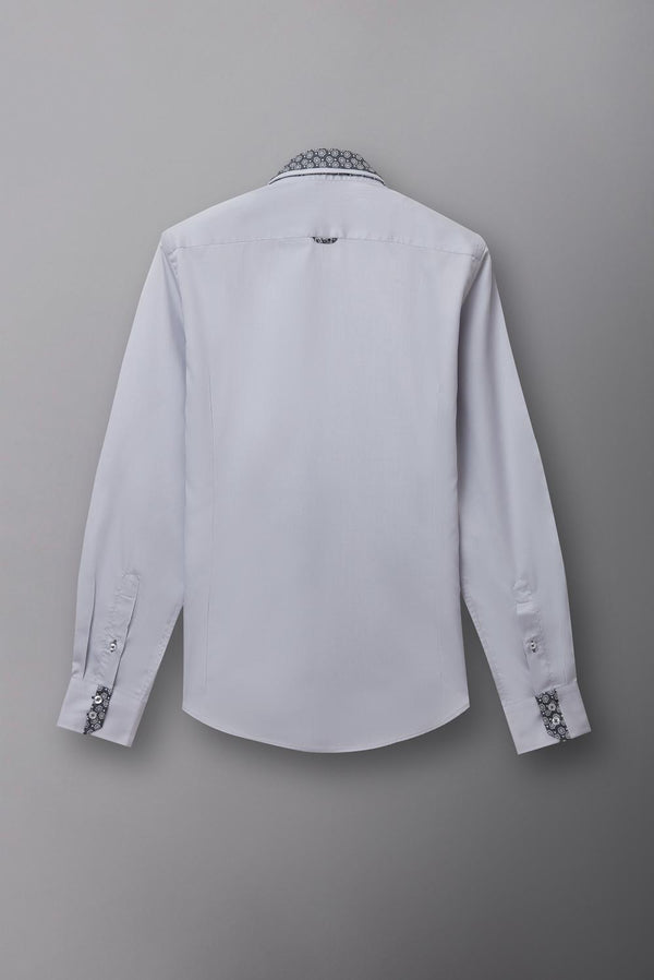 Vesuvio Iconic Satin Man Shirt Grey