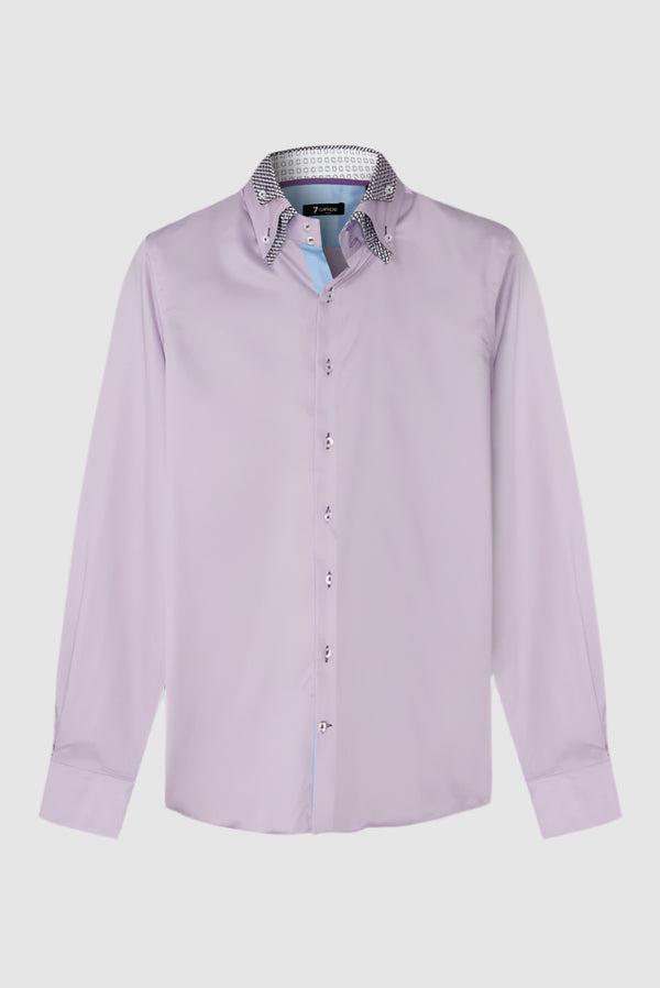 Camicia Uomo Vesuvio Iconic Satin Lilla