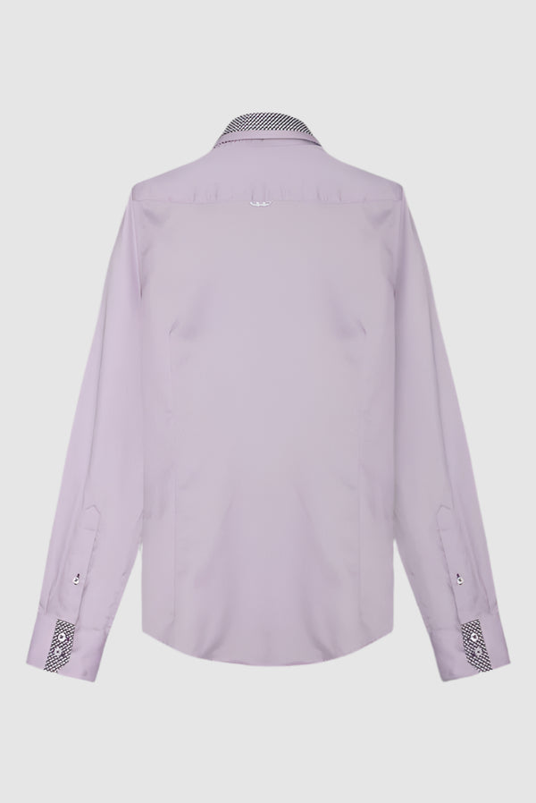Camicia Uomo Vesuvio Iconic Satin Lilla