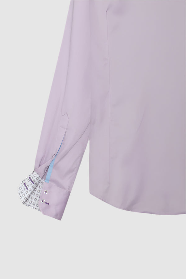 Camicia Uomo Vesuvio Iconic Satin Lilla