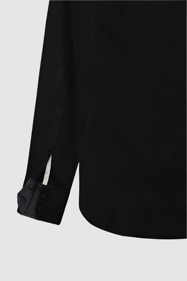 Camicia Uomo Vesuvio Iconic Satin Nero
