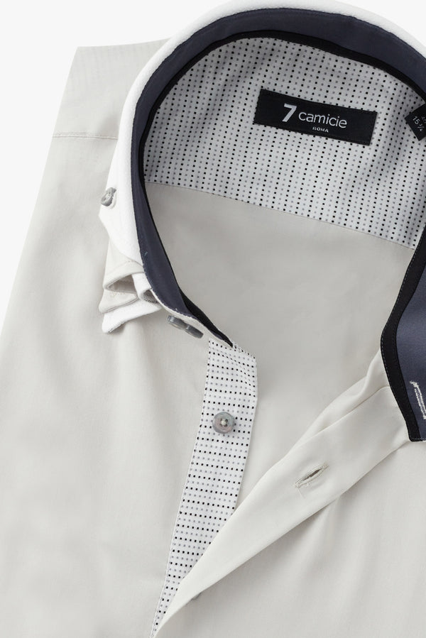 Camicia Uomo Vesuvio Iconic Satin Grigio