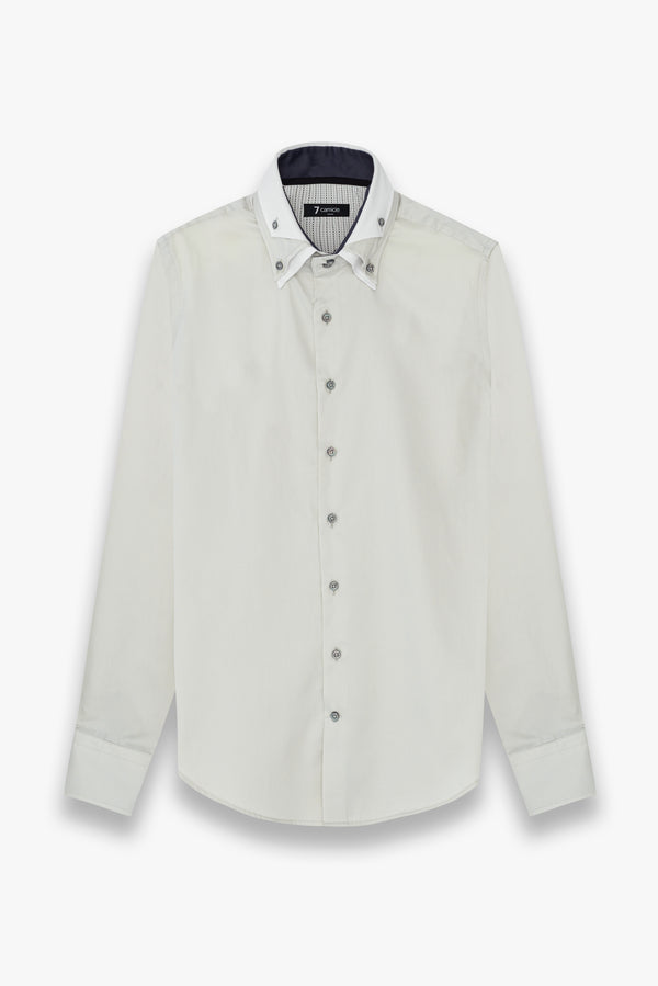 Vesuvio Iconic Satin Man Shirt Grey