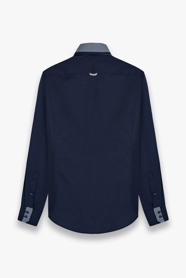 Camicia Uomo Vesuvio Iconic Satin Blu