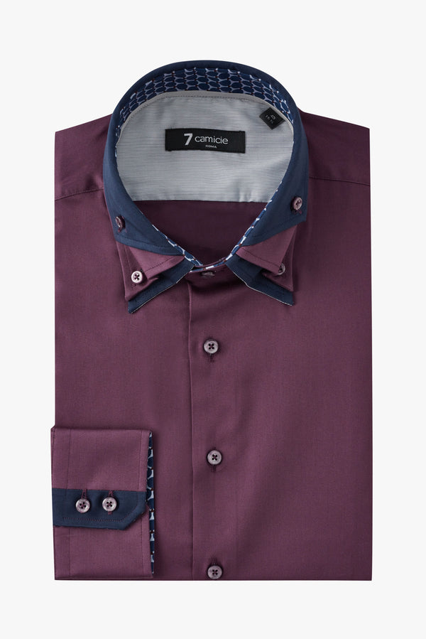 Chemise Homme Vesuvio Iconic Satin Violet