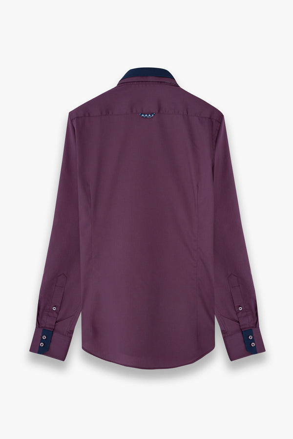 Camicia Uomo Vesuvio Iconic Satin Viola