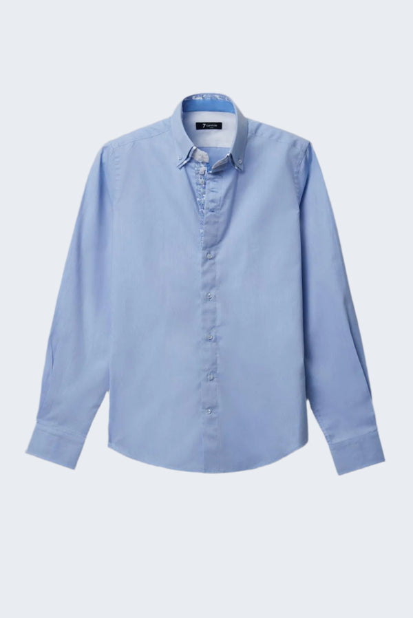 Camicia Uomo Marco Polo Iconic Oxford Celeste