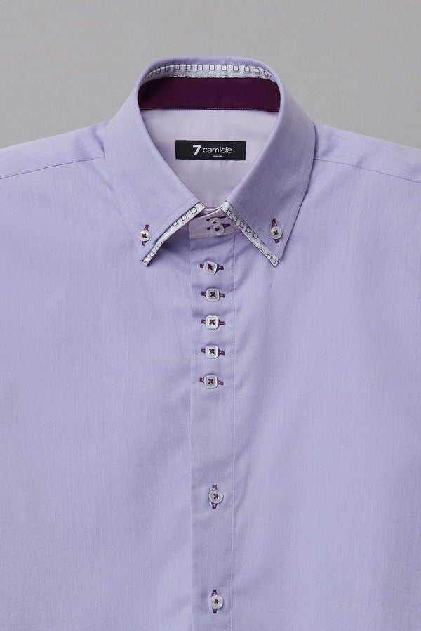 Camisa Hombre Marco Polo Iconic Oxford Lila