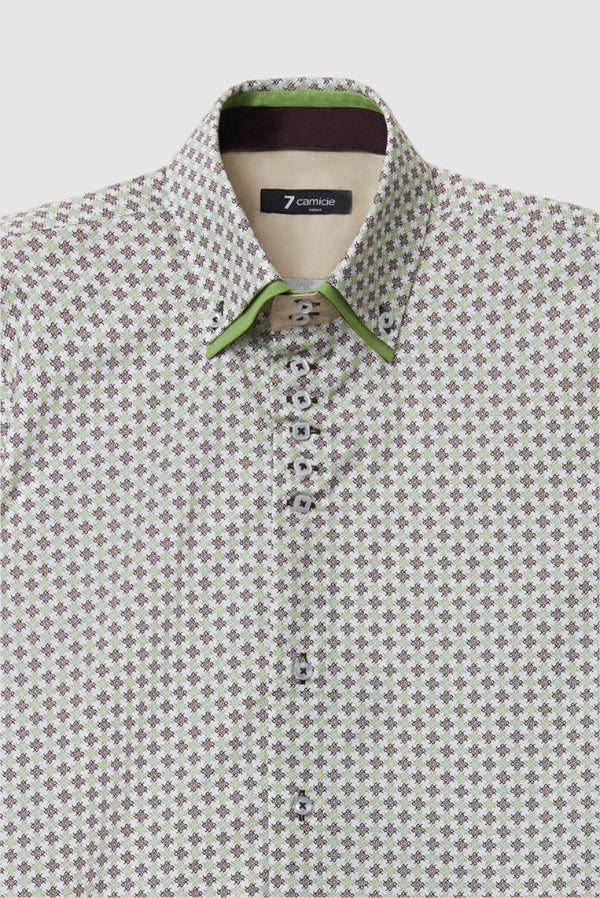 Camicia Uomo Marco Polo Iconic Popelin Bianco Viola