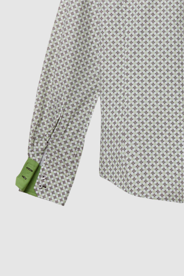 Camicia Uomo Marco Polo Iconic Popelin Bianco Viola