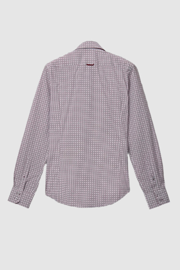 Camicia Uomo Marco Polo Iconic Popelin Bianco Rosso