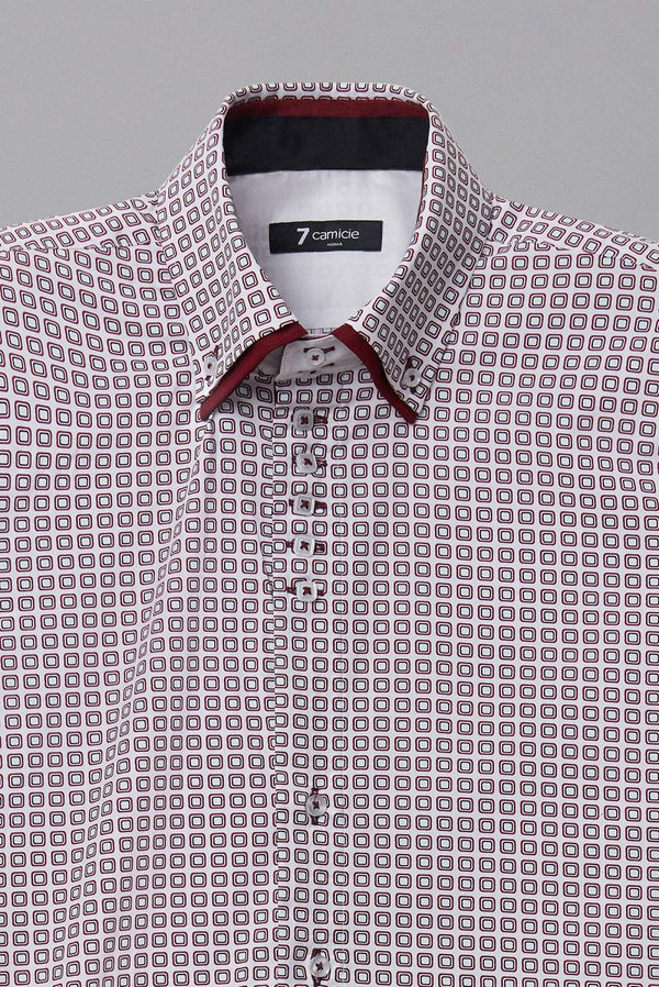 Chemise Homme Marco Polo Iconic Popelin Blanc Rouge