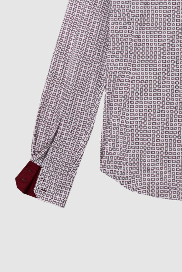 Camicia Uomo Marco Polo Iconic Popelin Bianco Rosso