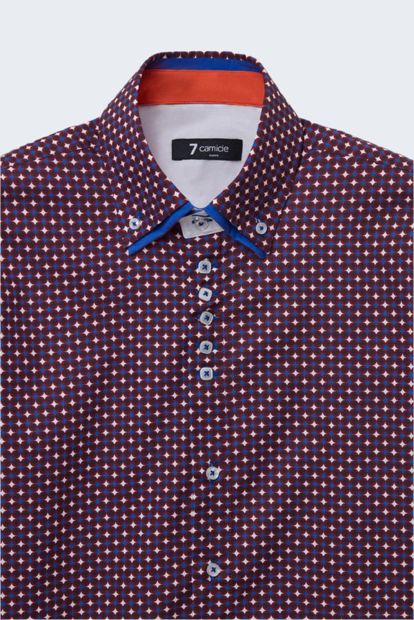Chemise Homme Marco Polo Iconic Popelin Rouge Blanc