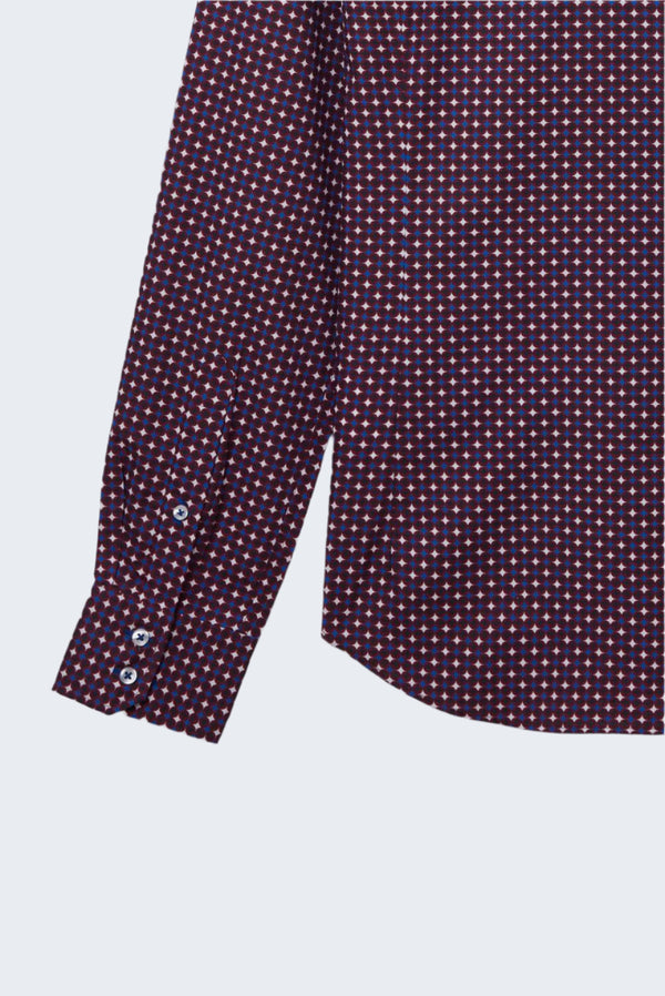 Chemise Homme Marco Polo Iconic Popelin Rouge Blanc