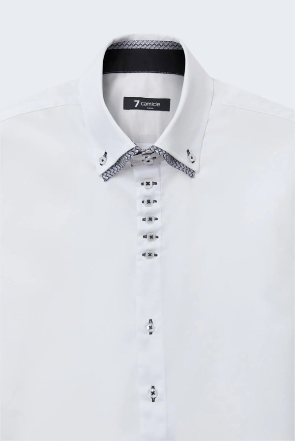 Marco Polo Iconic Herren Hemd Satin Weiss