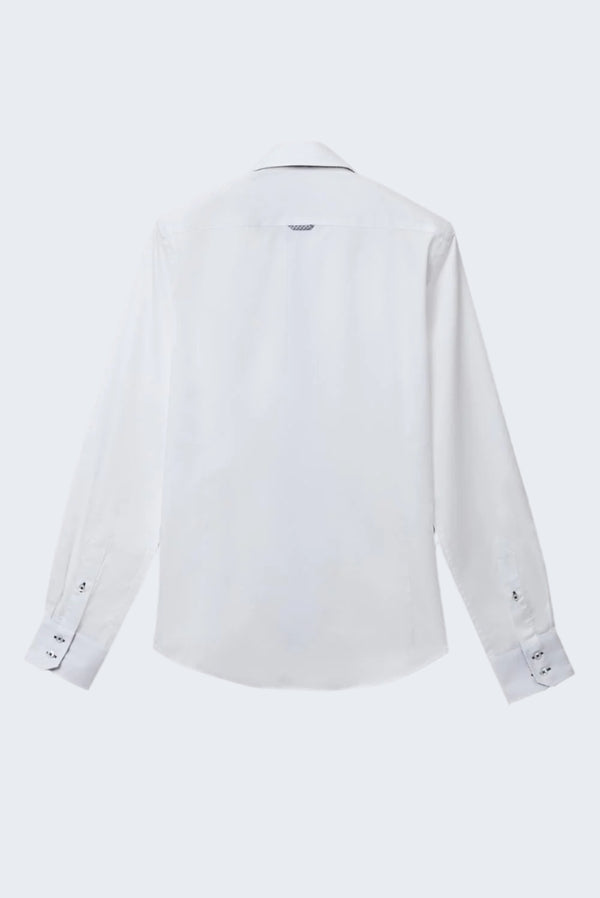 Marco Polo Iconic Herren Hemd Satin Weiss