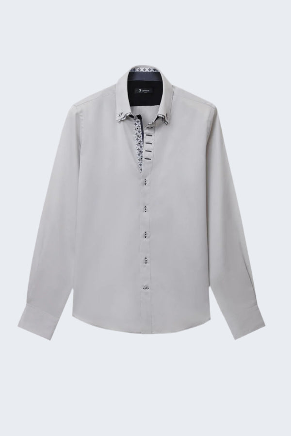 Chemise Homme Marco Polo Iconic Satin Gris