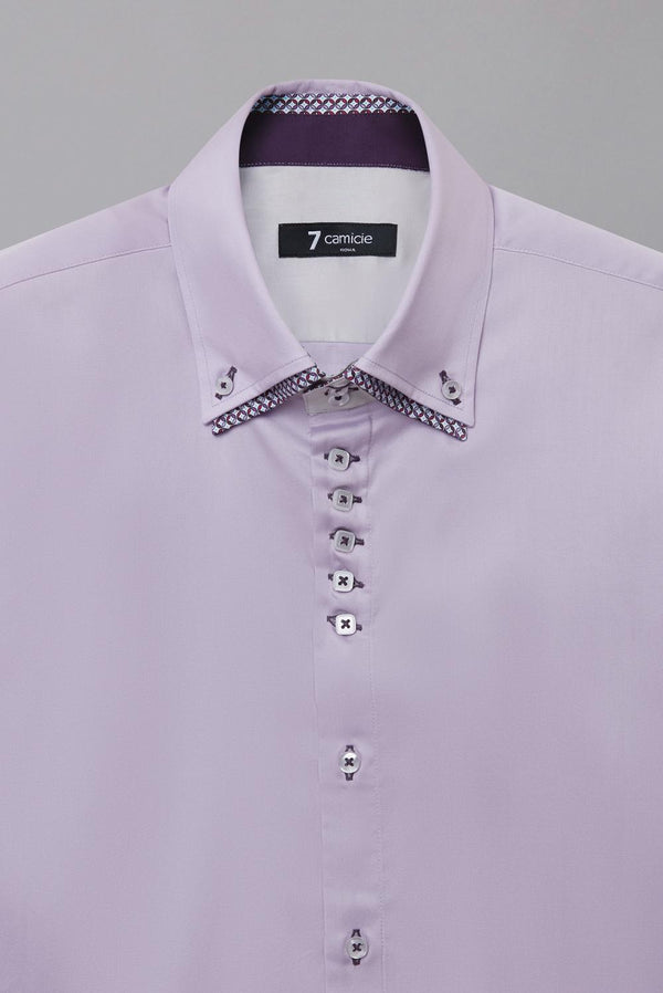 Chemise Homme Marco Polo Iconic Satin Lilas