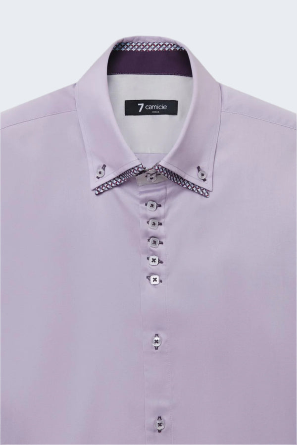 Chemise Homme Marco Polo Iconic Satin Lilas