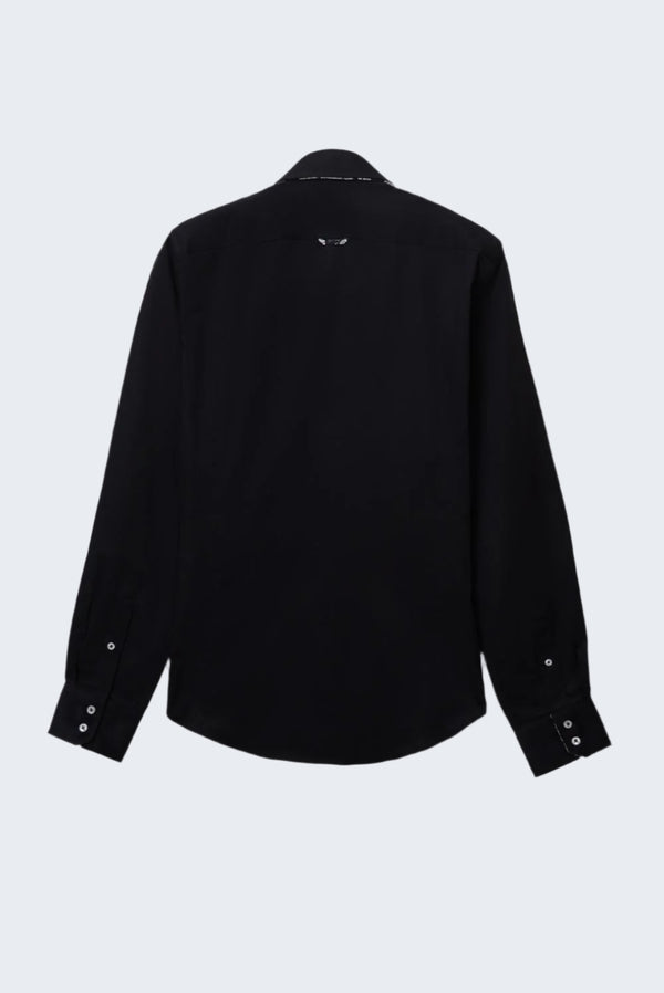 Camicia Uomo Marco Polo Iconic Satin Nero
