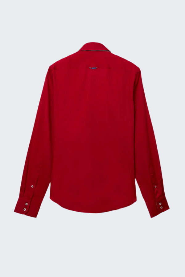 Chemise Homme Marco Polo Iconic Satin Rouge