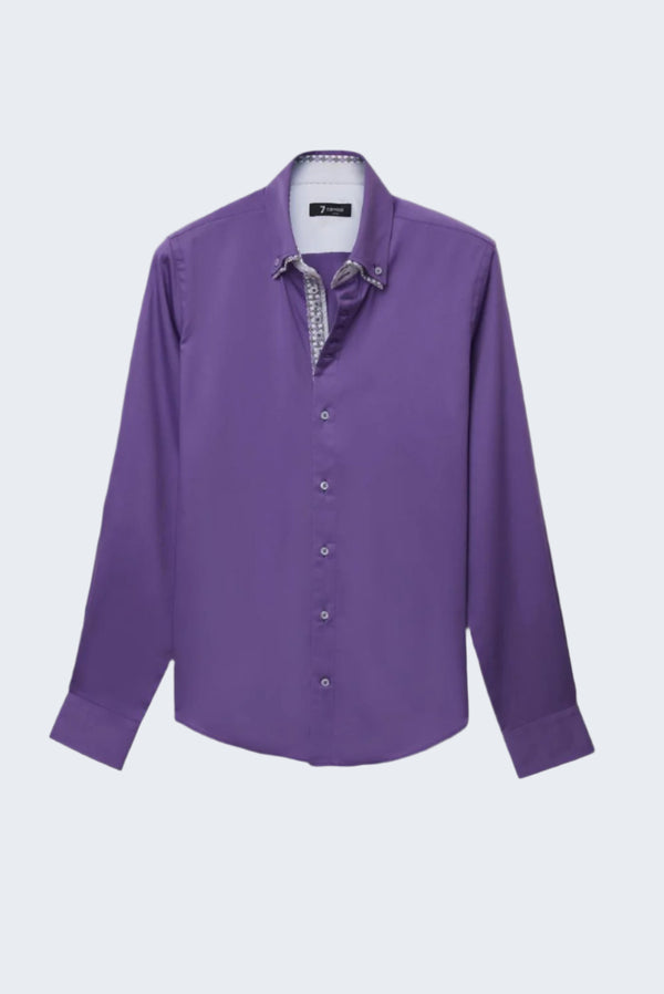 Chemise Homme Marco Polo Iconic Satin Violet