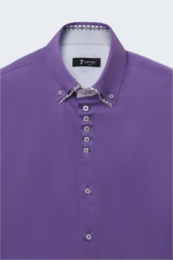 Chemise Homme Marco Polo Iconic Satin Violet
