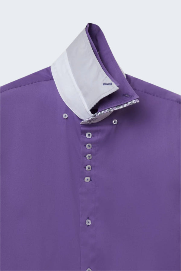 Chemise Homme Marco Polo Iconic Satin Violet
