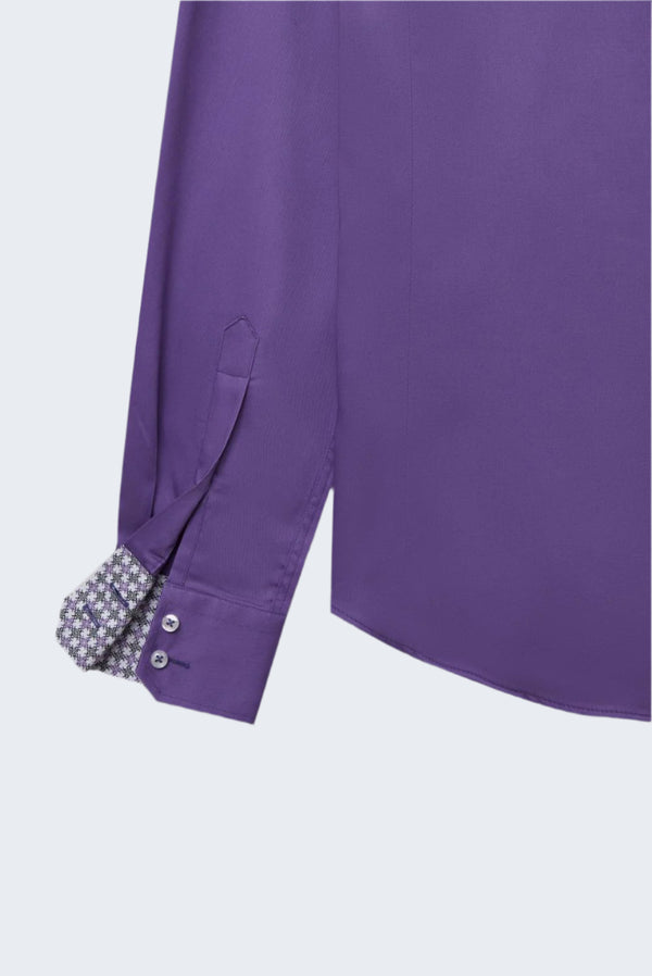 Chemise Homme Marco Polo Iconic Satin Violet